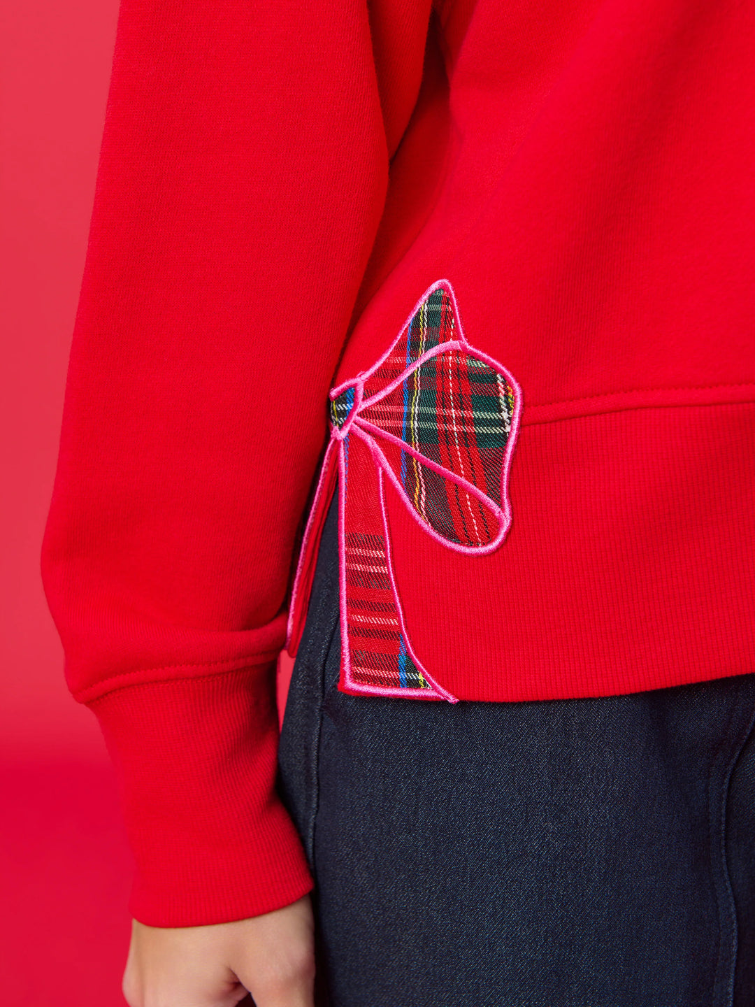 Shiraleah Red Plaid Merry Sweatshirt