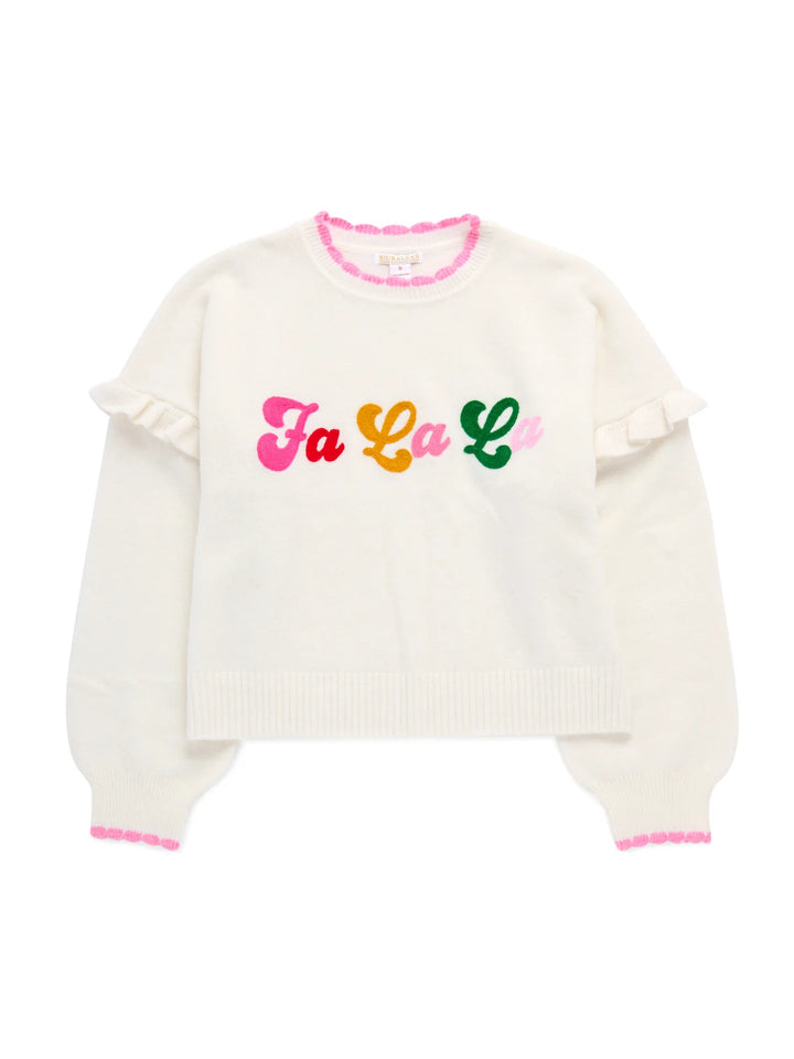 Shiraleah Fa La La Ruffle Sleeve Sweater