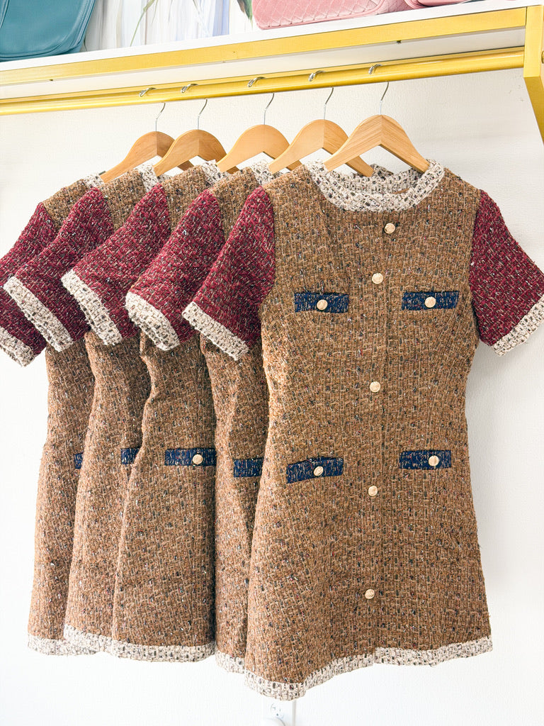 Lurex Mixed Tweed Mini Dress