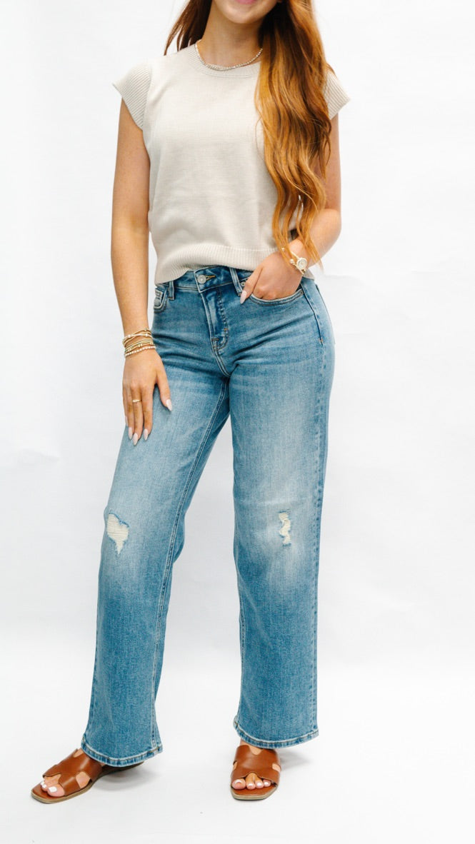 Logan Medium Wash Dad Denim Pants