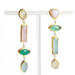 Winton + Waits Gem Stack Earring