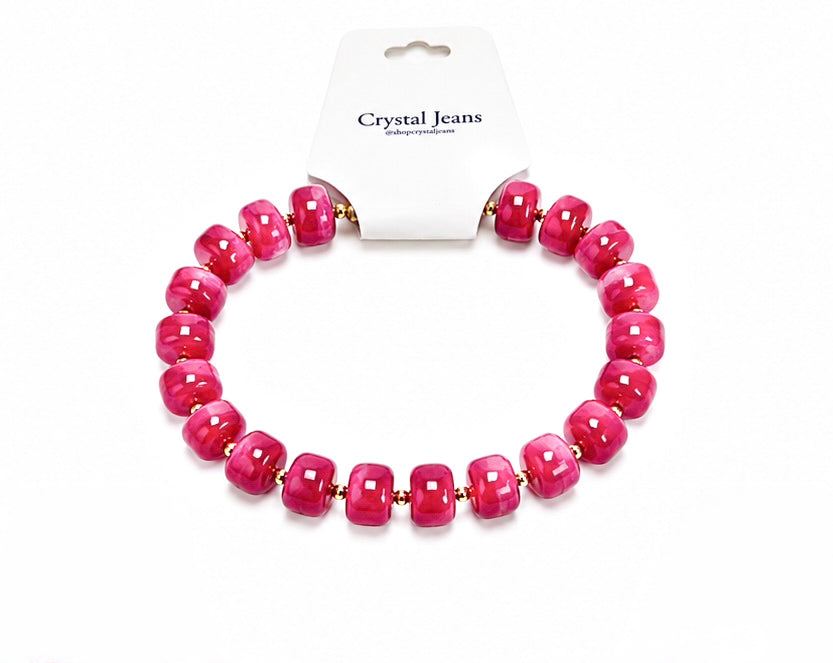 Hot Pink DiskBead choker