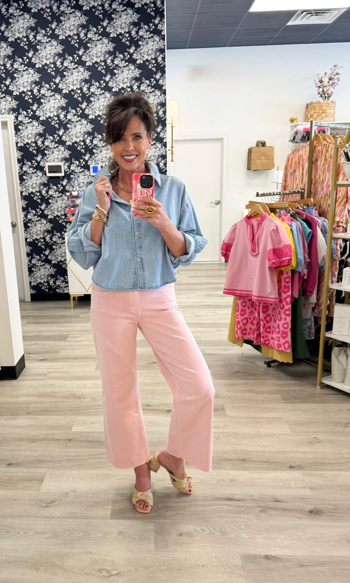 Olivia - Pink Denim Pants