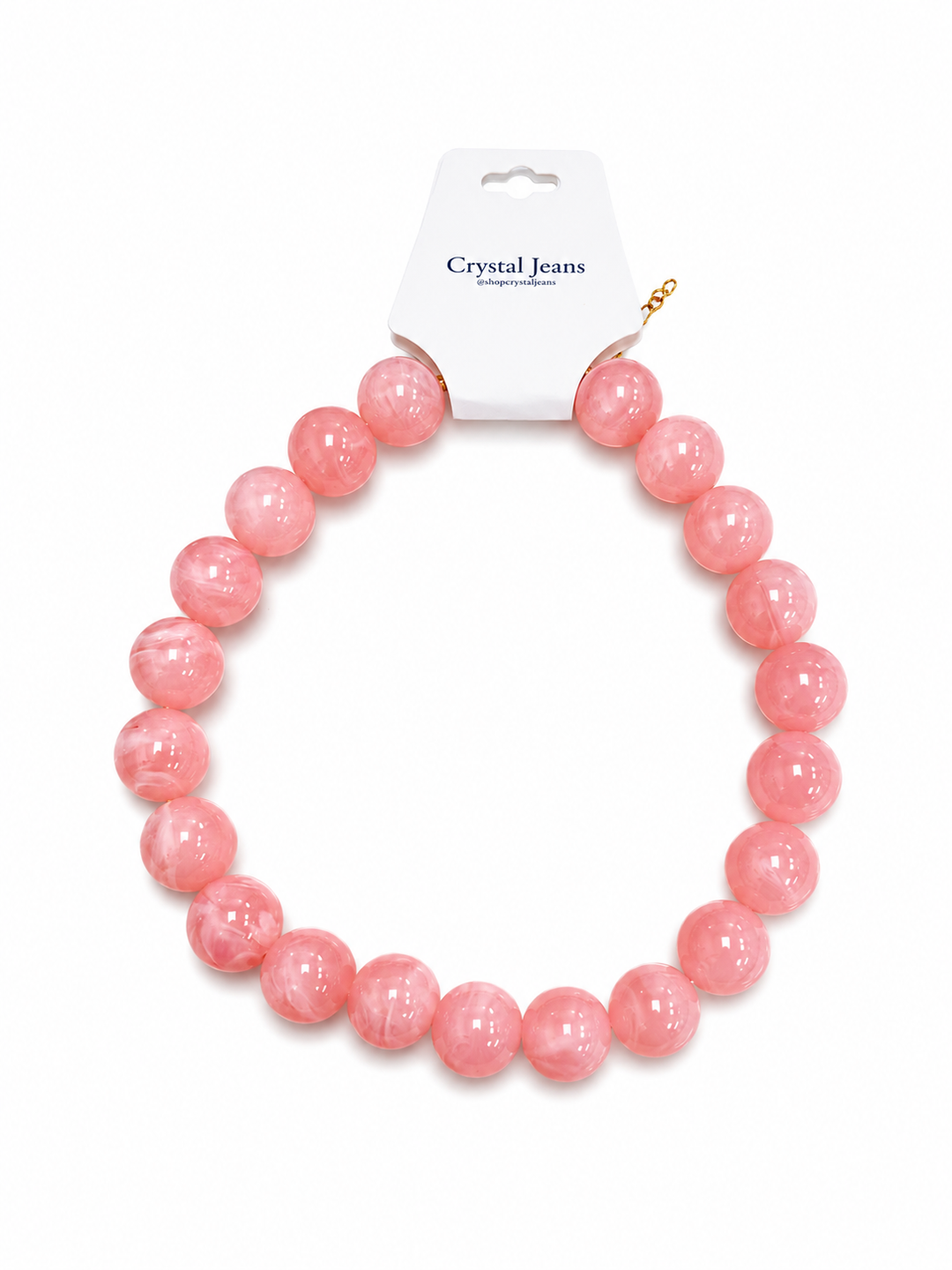 Light Pink Round  Bead choker