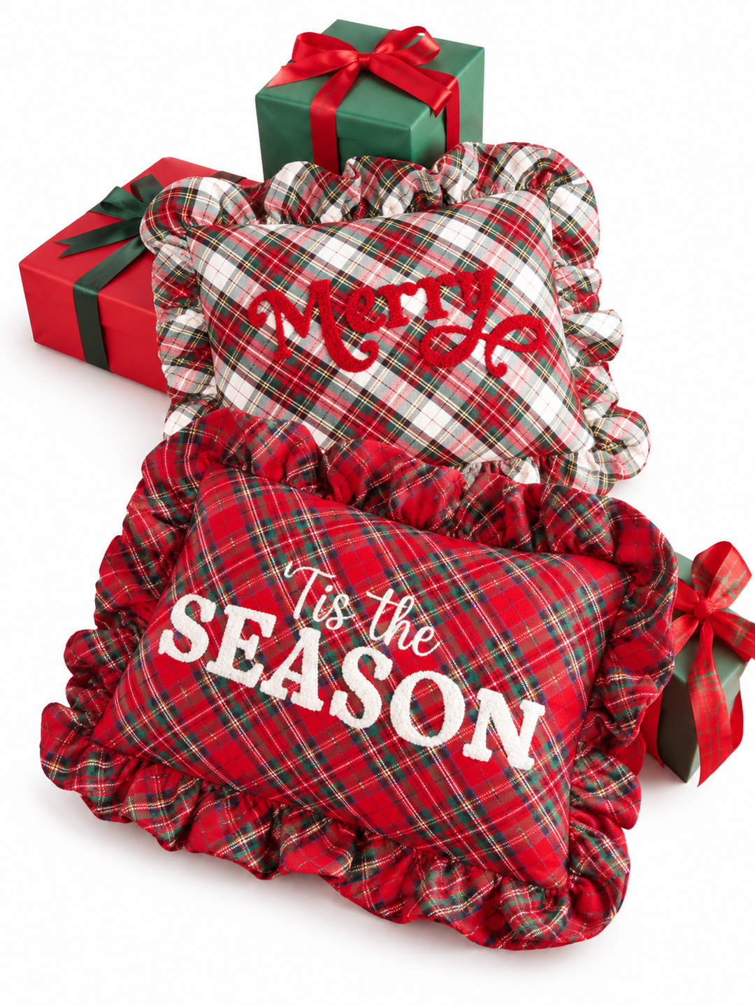 Shiraleah Tis The Season Plaid Pillow