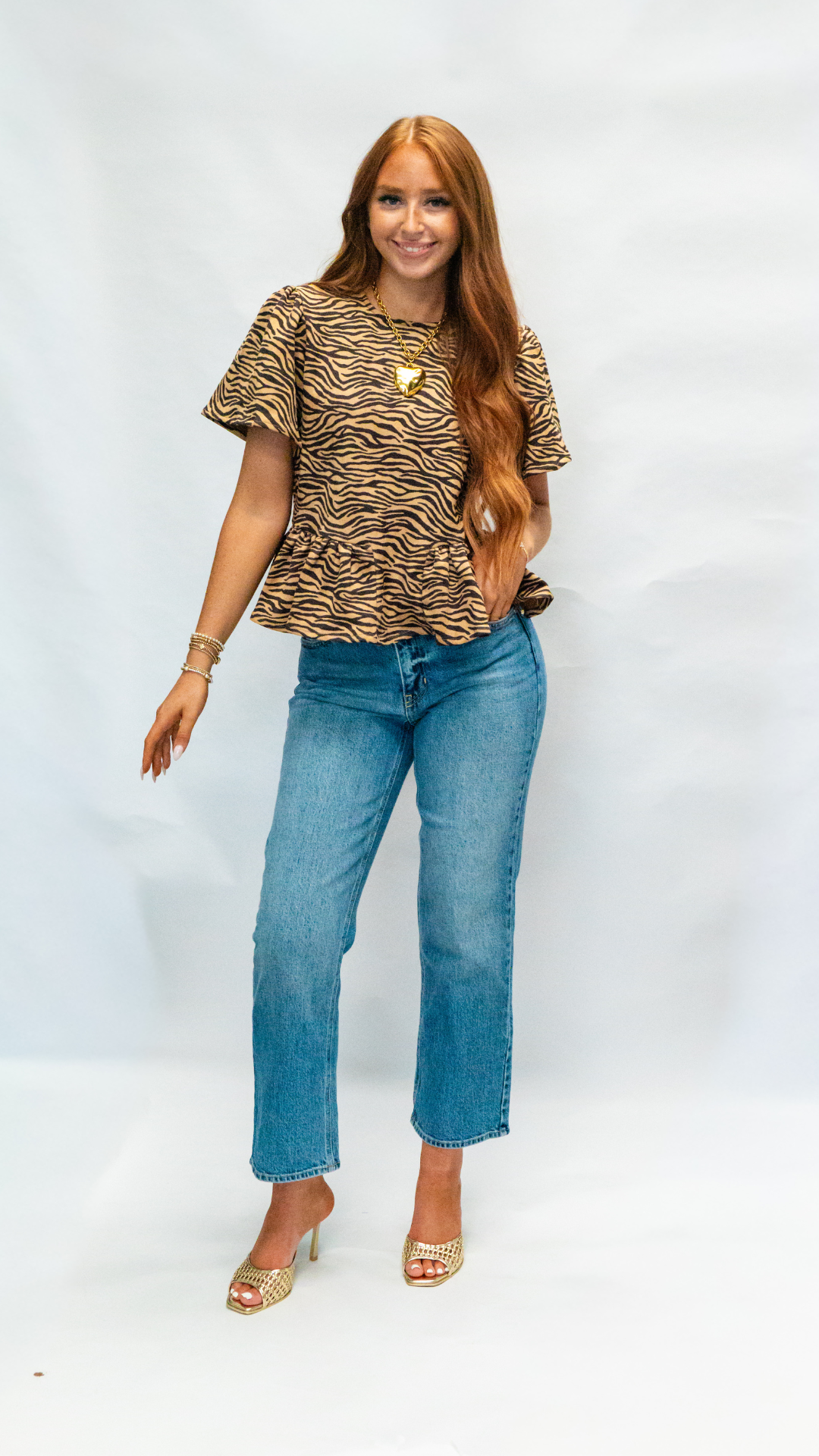 Savannah Camel Print Top