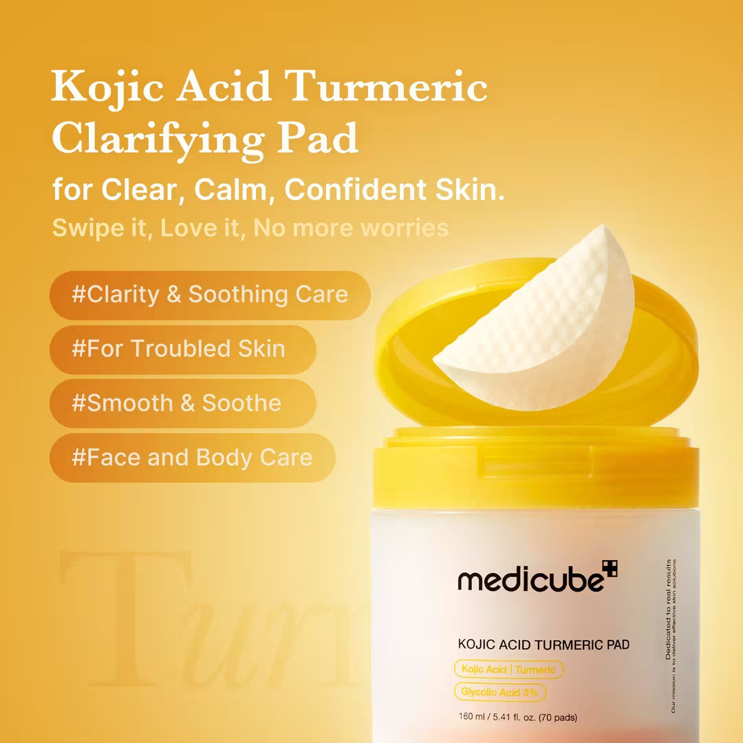 Medicube Kojic Acid Turmeric Brightening Pad 70 Pads