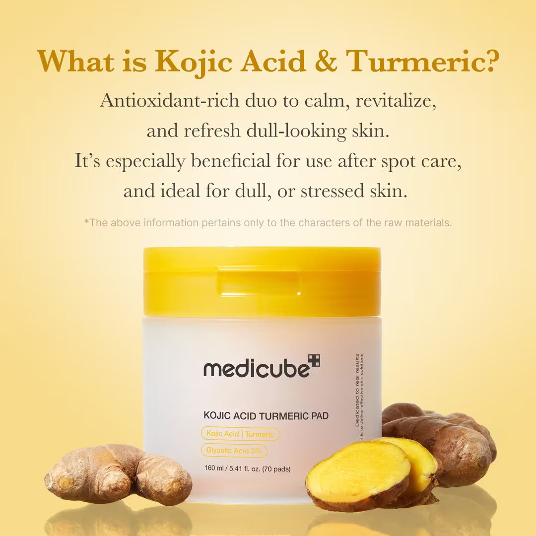 Medicube Kojic Acid Turmeric Brightening Pad 70 Pads