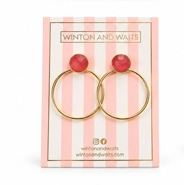 Winton+Waits Loop De Loop Earring -Pink Cat&