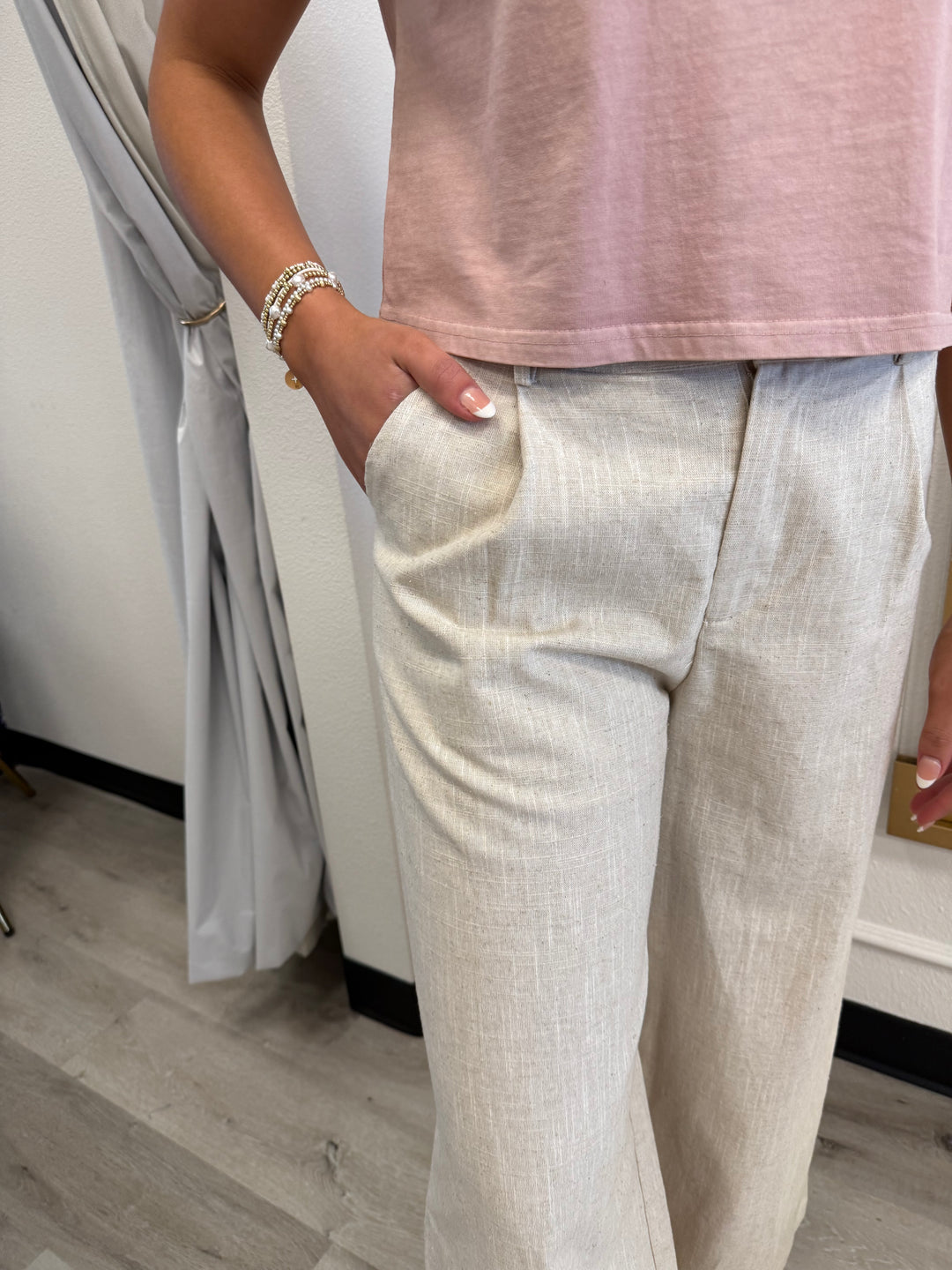 Oatmeal Linen Pants