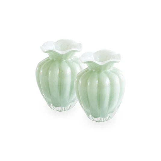 Beatriz Ball Collection Vento Small Glass Vase -Pistachio