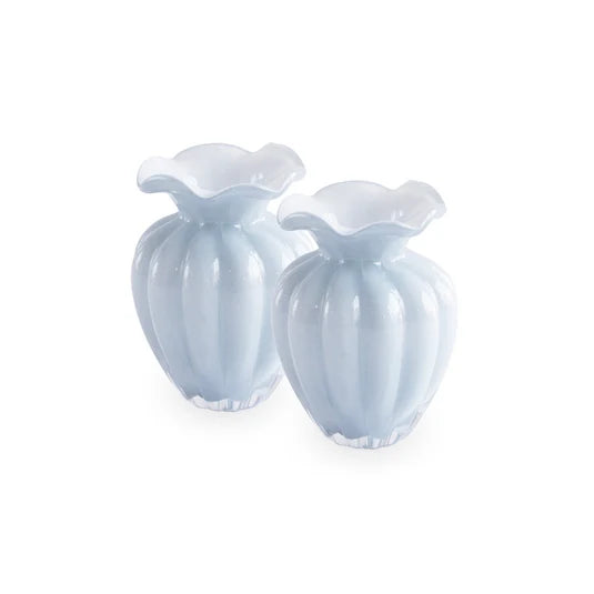 Beatriz Ball Collection Vento Small Glass Vase -Periwinkle