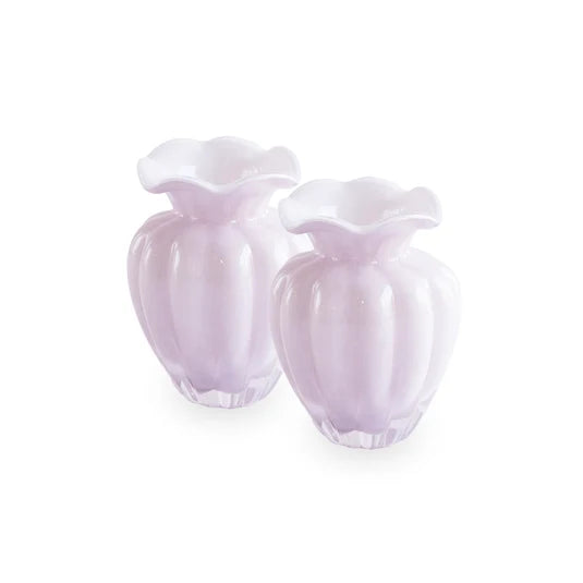 Beatriz Ball Collection Vento Small Glass Vase -Camellia