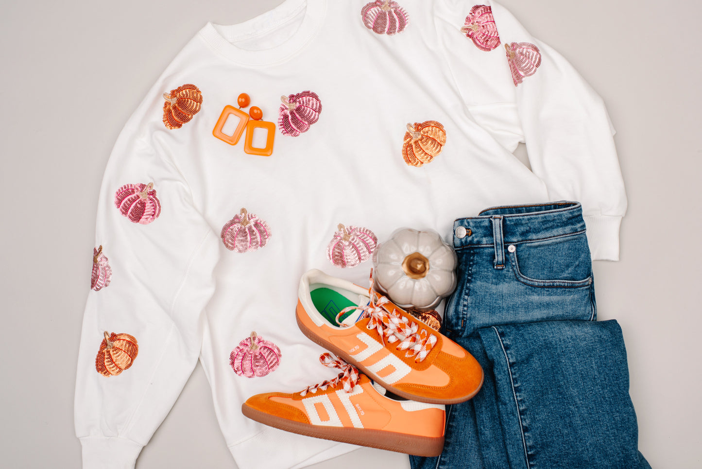 Shiny Pumpkin Sweatshirt