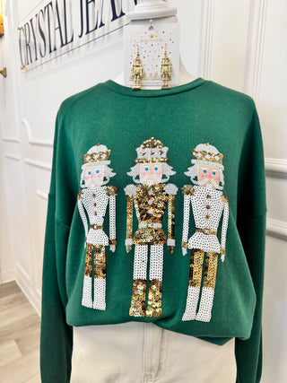 Alpine Nutcracker Sequin Sweatshirt