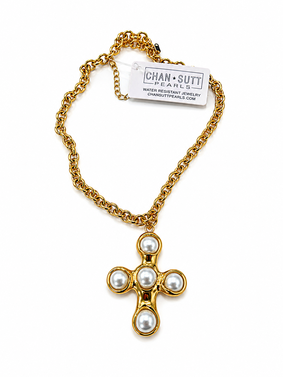 Ada Cross Necklace by Chansuttpearls