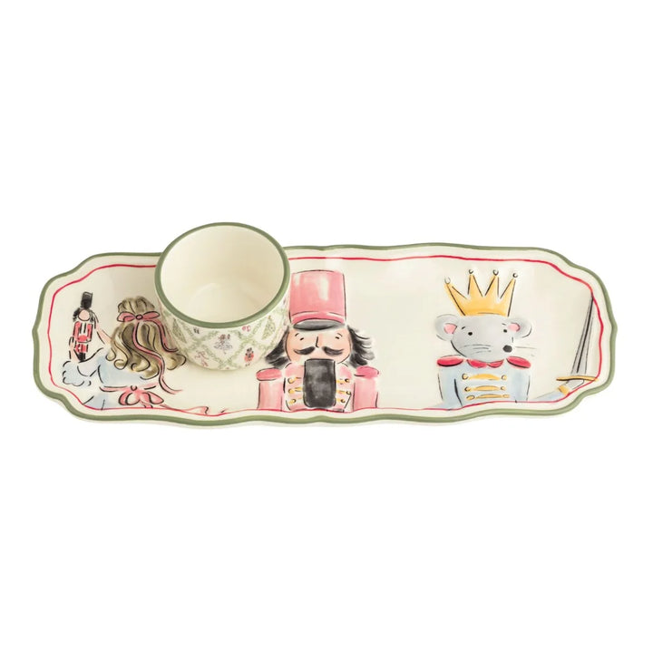 Mud Pie Nutcracker Tray &amp; Tidbit Set