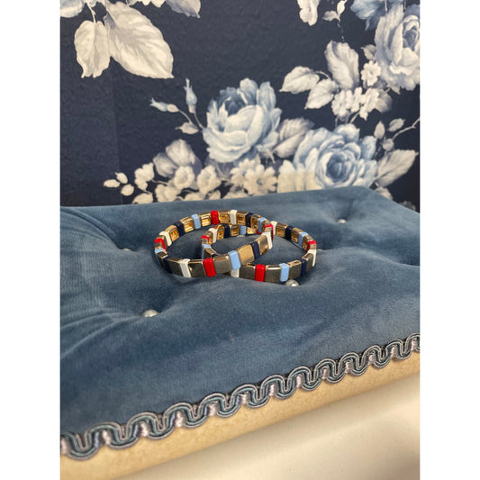 Red, White,& Blue Stretch Bracelet