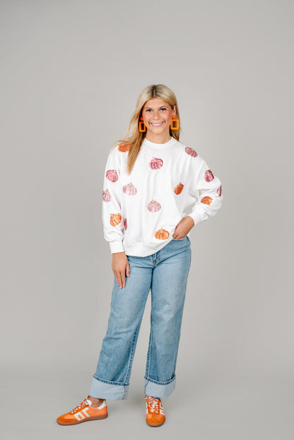 Shiny Pumpkin Sweatshirt