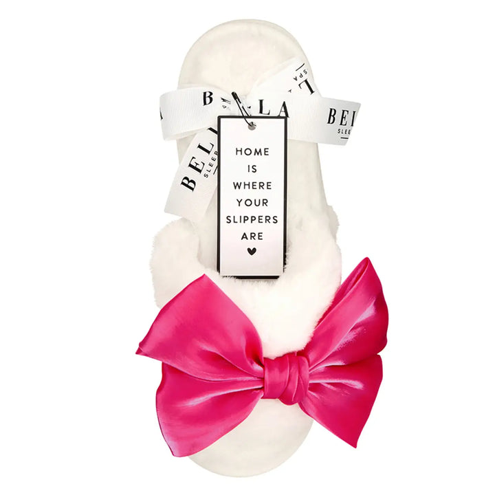 Hot Pink Bow Slippers