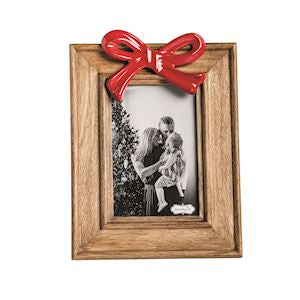 Mud Pie Large Red Bow Wood Frame