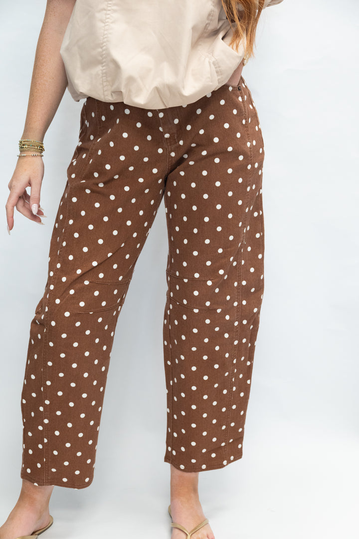 Brown  Polka Dot Pants