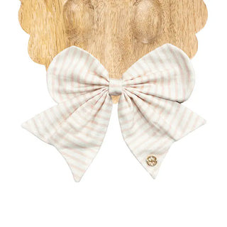 Magnetic Pink Striped Bow