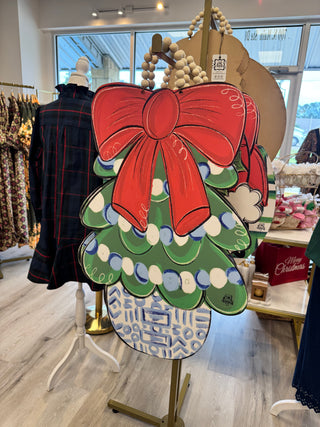 Blue and White Door Hanger