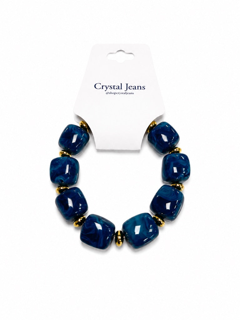 Turquoise Square Bead Bracelet