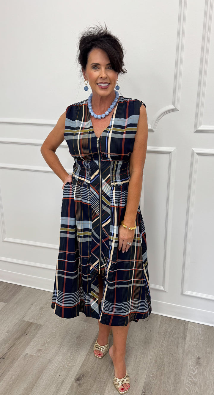 Eloise Plaid Maxi Dress