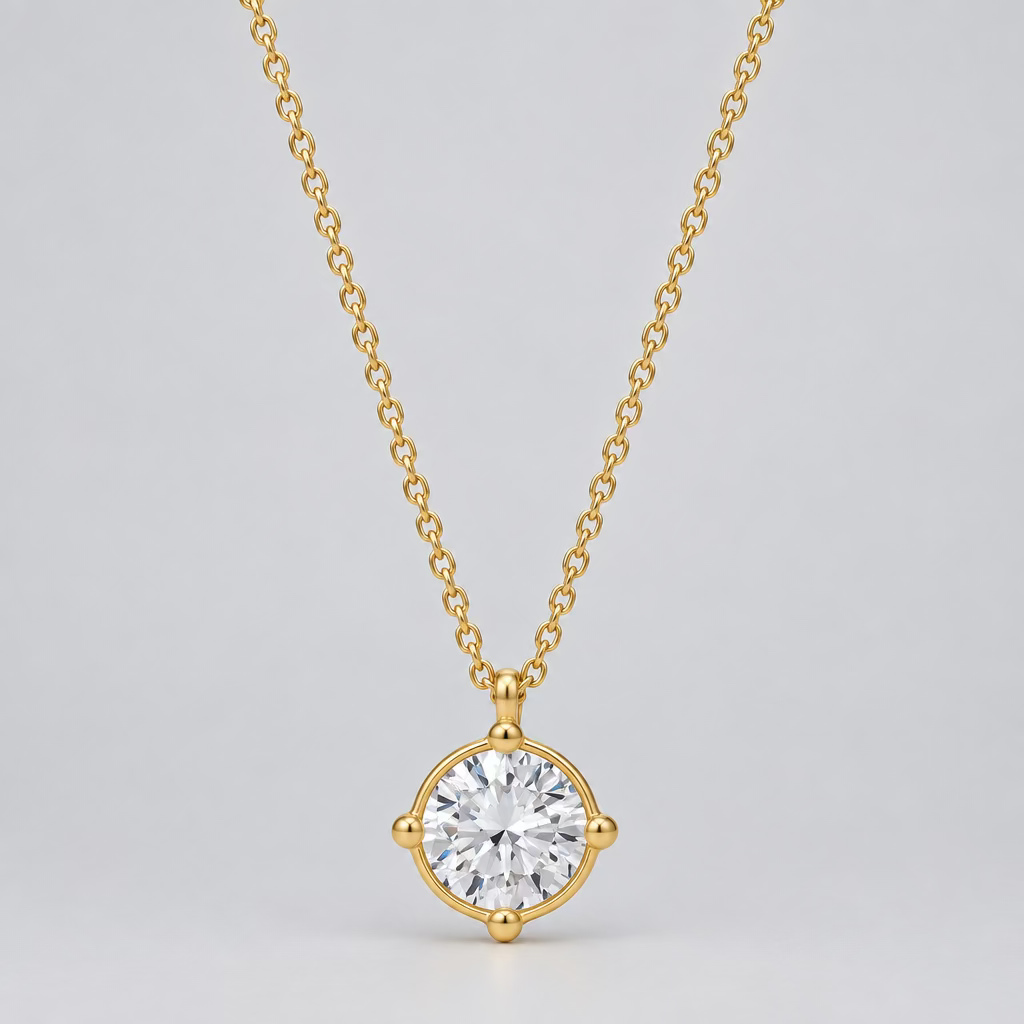 Julie Vos Honeybee Solitaire Necklace-CZ