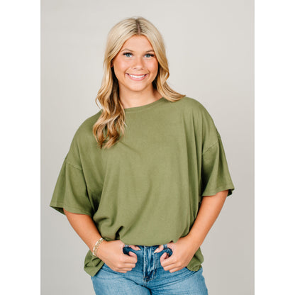 Olive Tree Oversized Tee