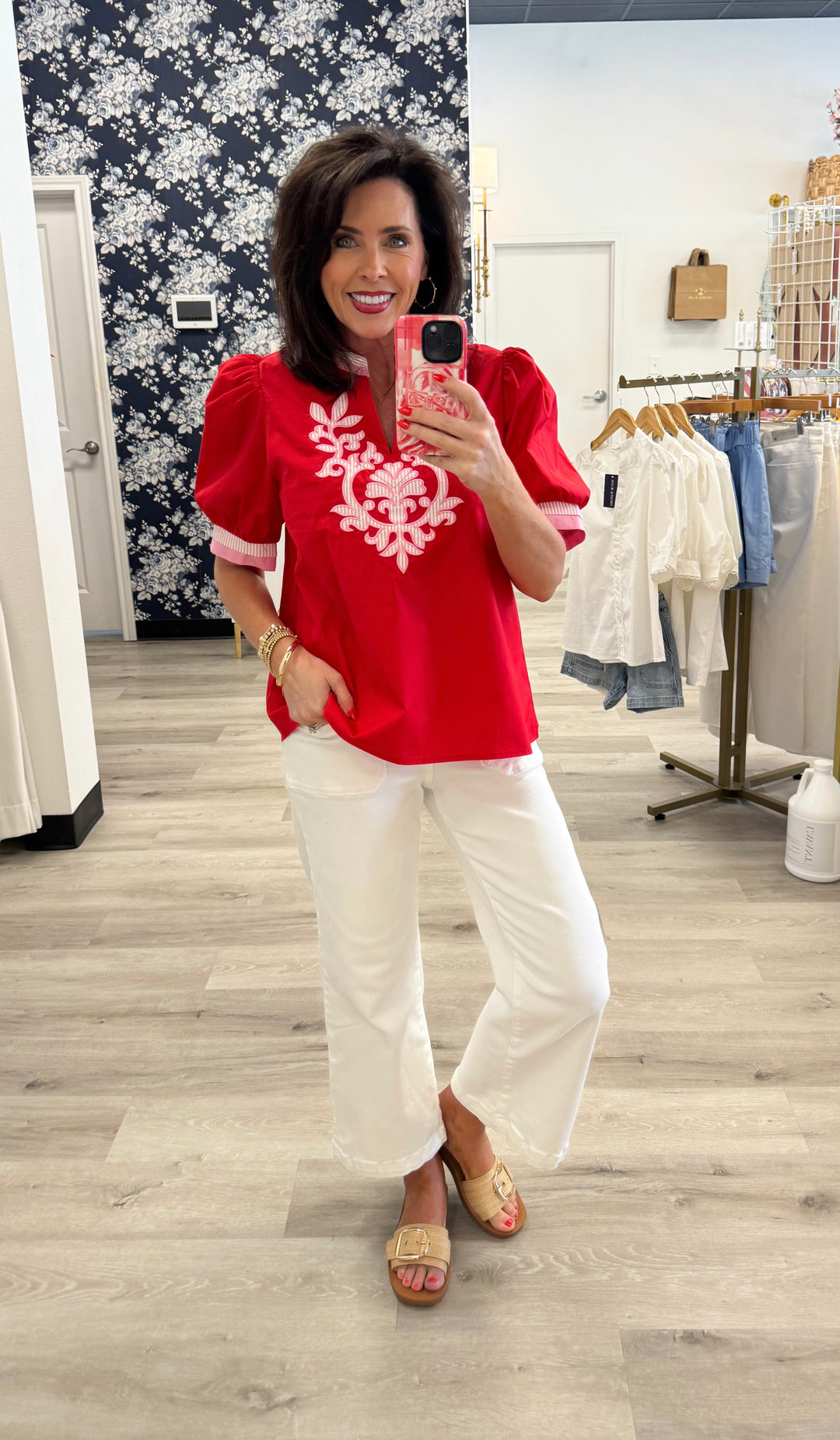 Presley Embroidered Top