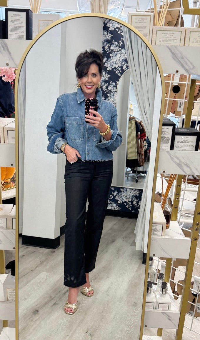 Hidden Denim Shirt-Med Wash