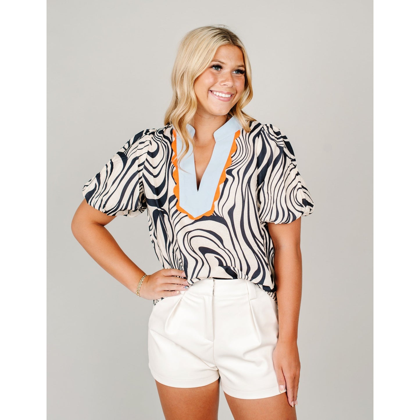 THML Navy Wildly Wonderful Top