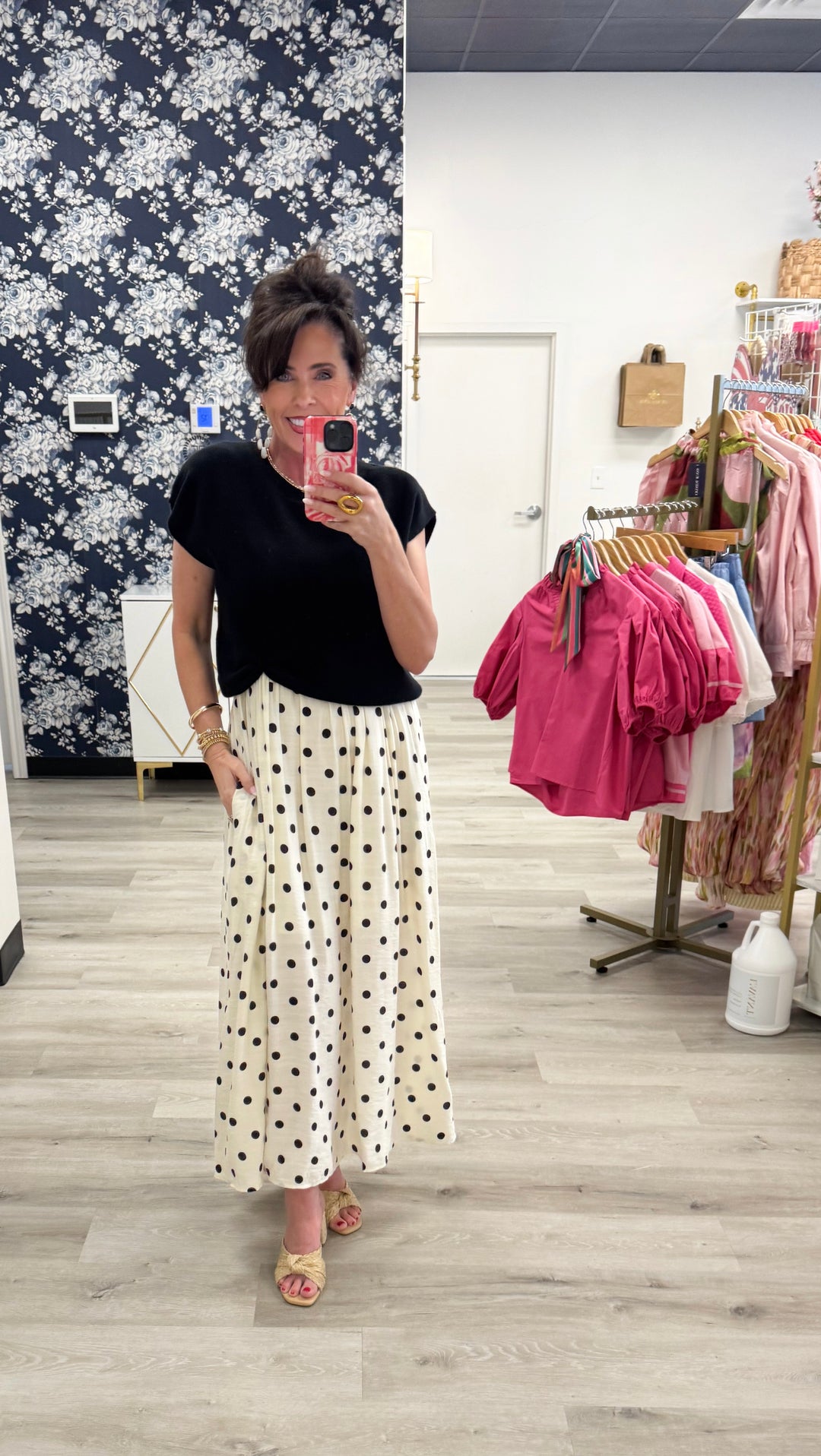 Genevieve Dot Midi Dress