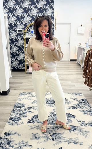 White Chocolate Denim Pants