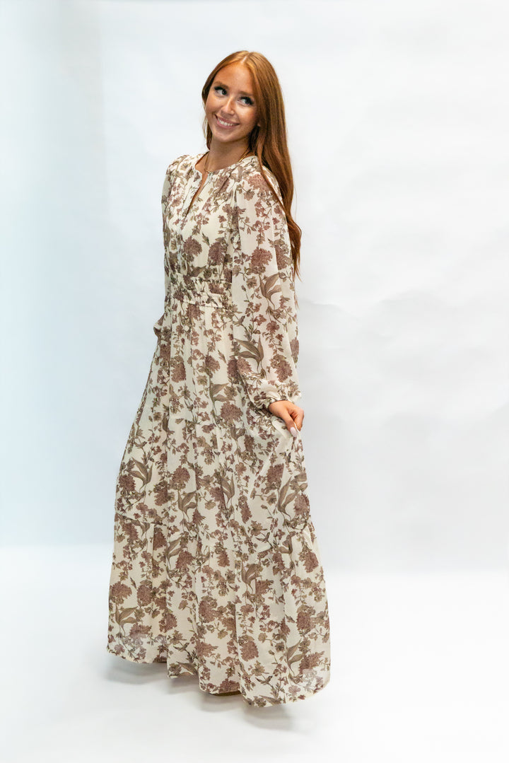 Fall Floral Maxi Dress