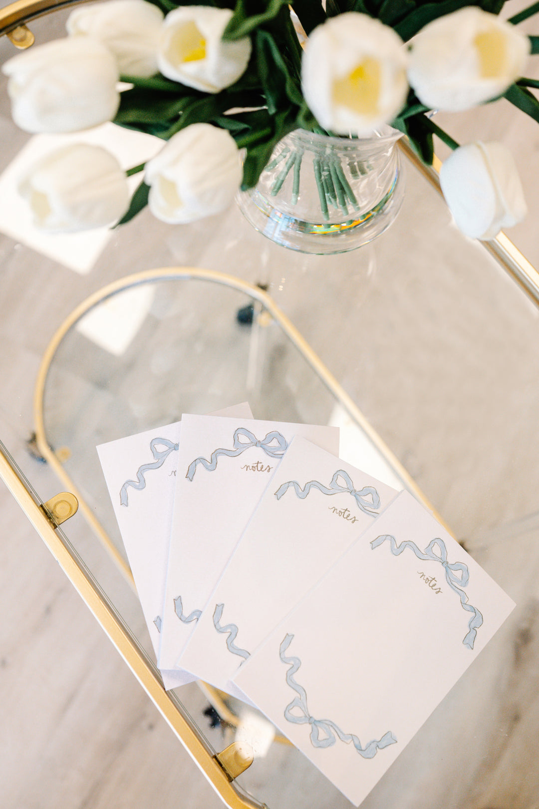 Blue Ribbon Bow Notepad