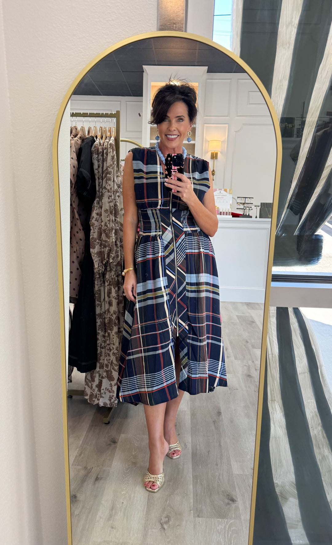 Eloise Plaid Maxi Dress