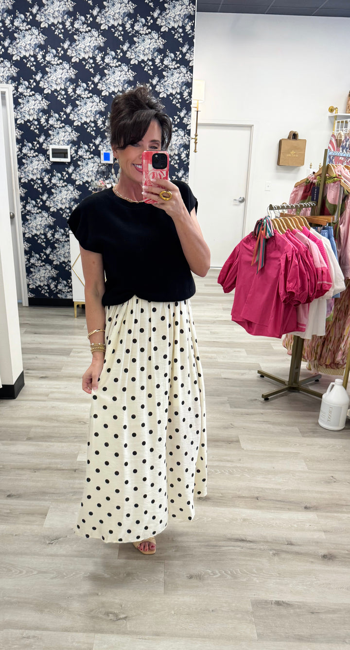Genevieve Dot Midi Dress