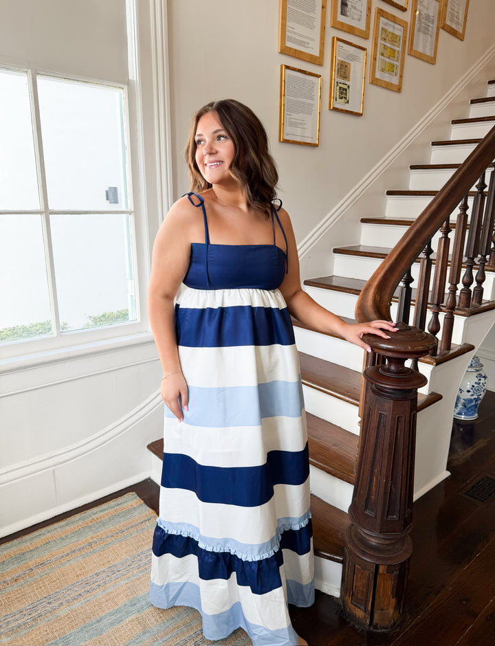 Marina Striped Maxi Dress