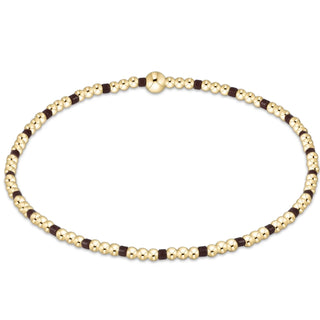 hope sincerity pattern 2mm bead bracelet - chocolate