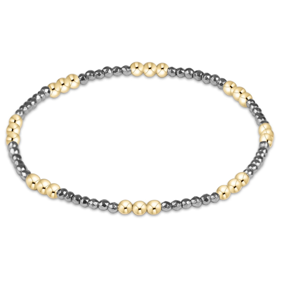 Enewton Design  Joy Silver Faceted Hematite 2mm Bracelet