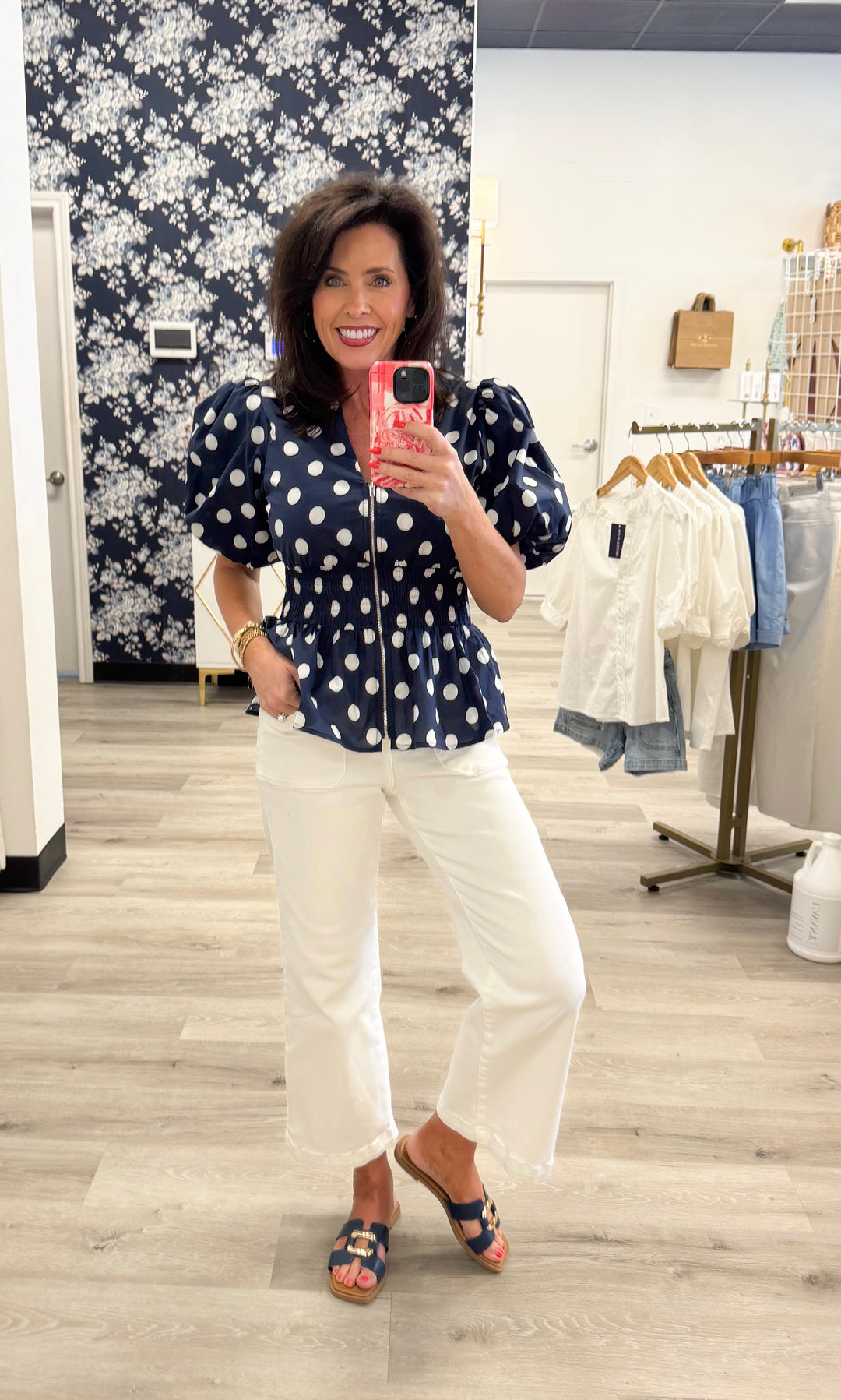 Mary Anne Polka Dot Top