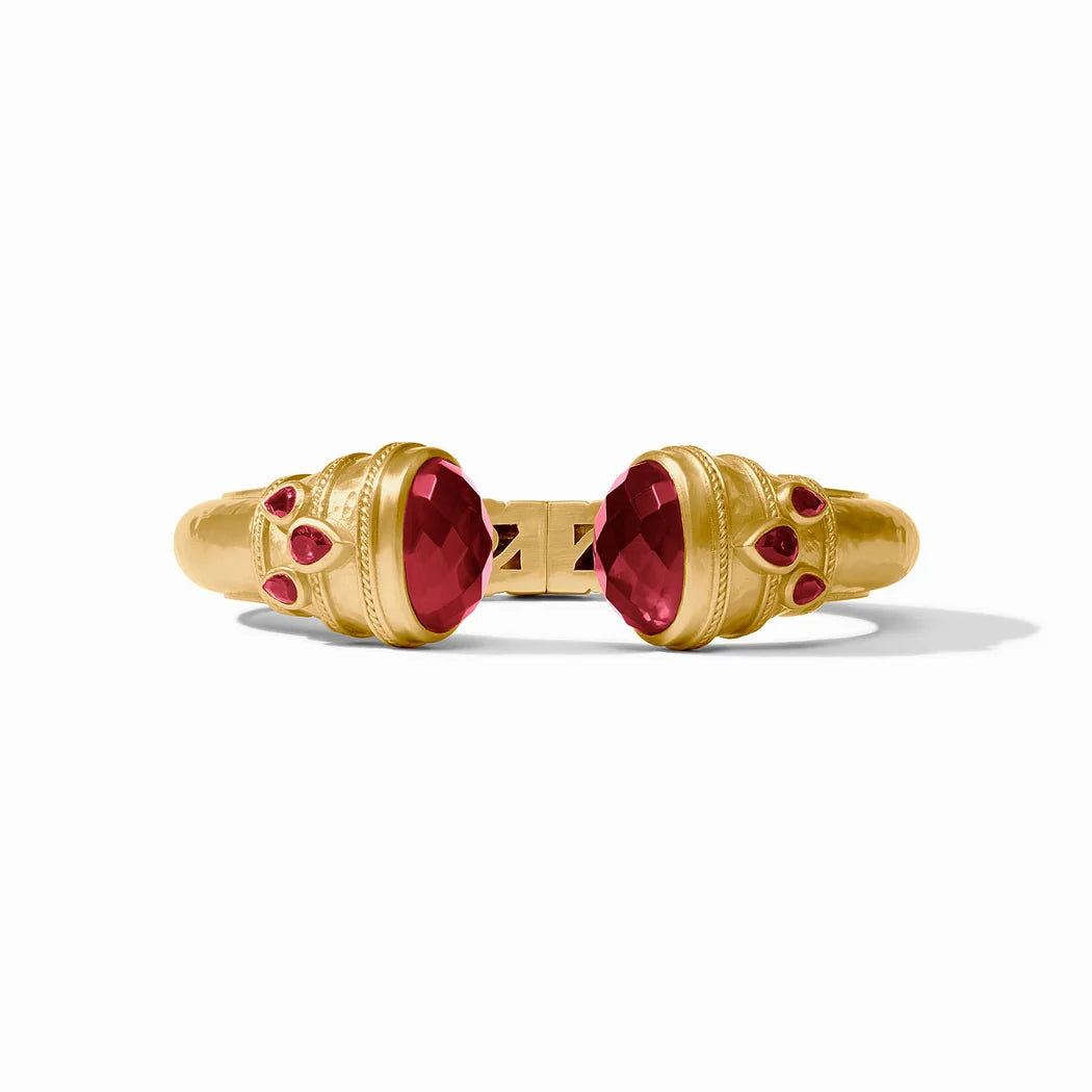 Julie Vos Cannes Cuff Iridescent Ruby Red