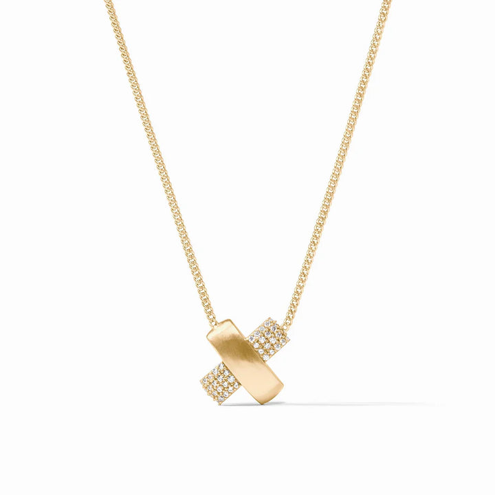 Julie Vos Catalina Pave X Delicate Necklace