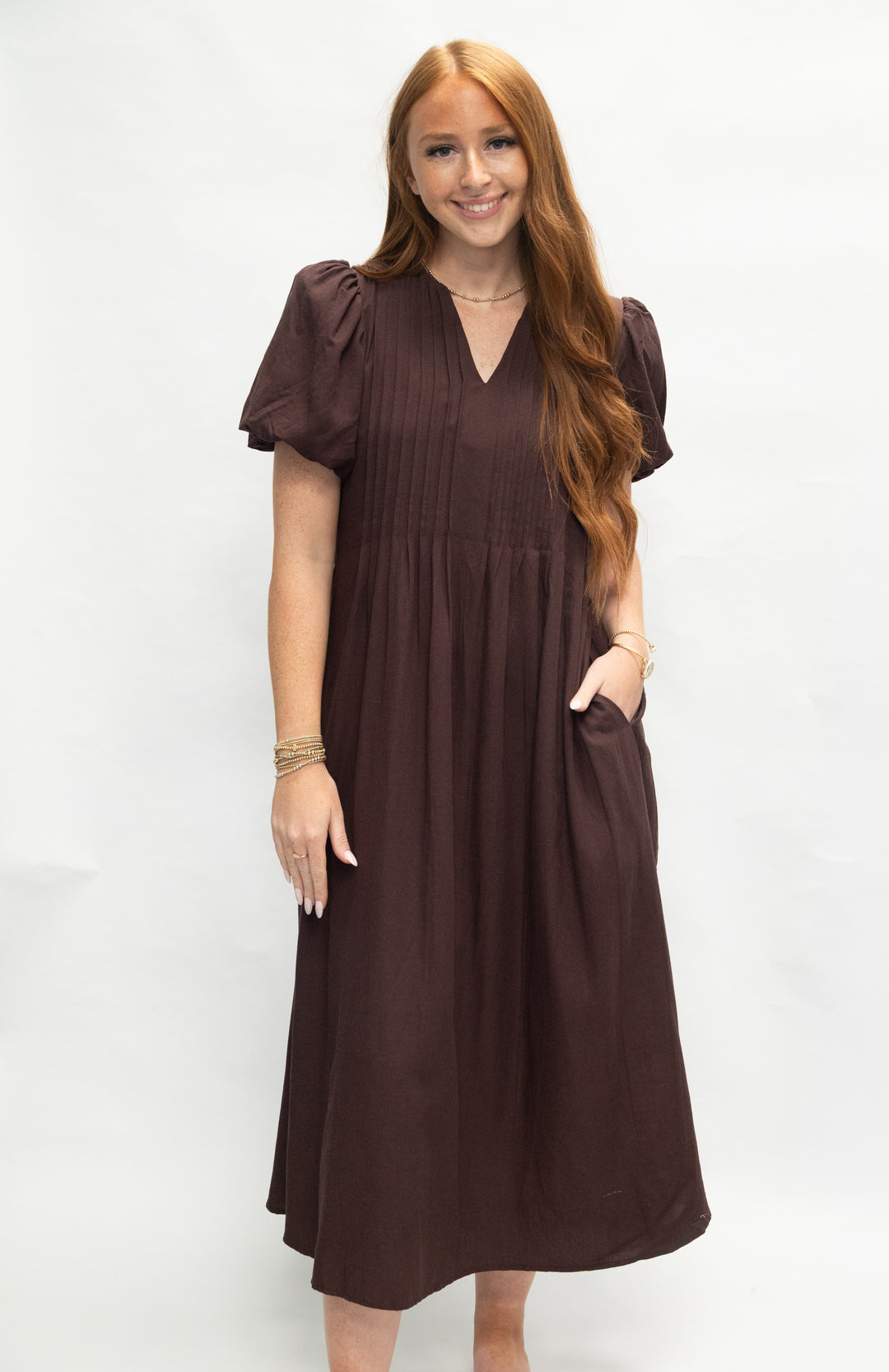 Chocolate Midi Dress – Crystal Jeans