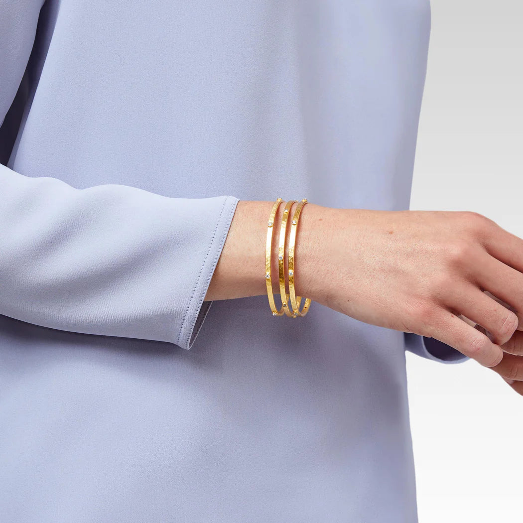 Julie Vos Crescent Stone Bangle