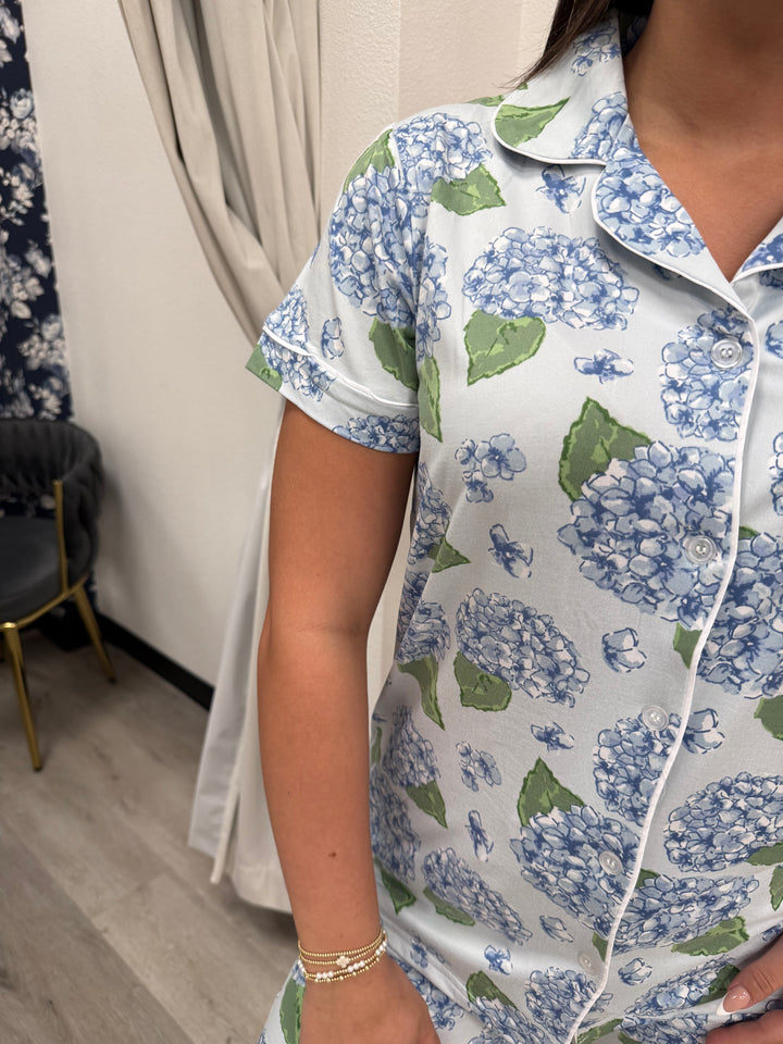 Hydrangea Pajamas Set - Long